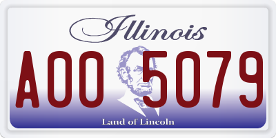 IL license plate A005079