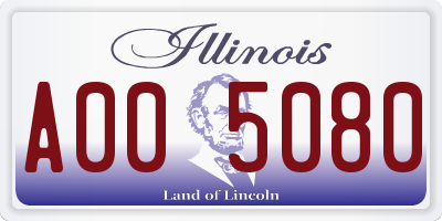 IL license plate A005080