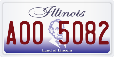 IL license plate A005082