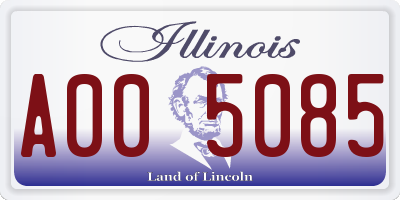 IL license plate A005085