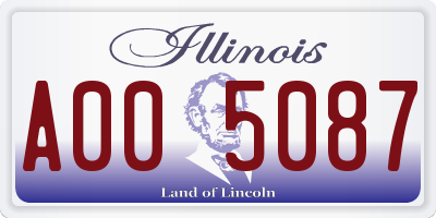 IL license plate A005087