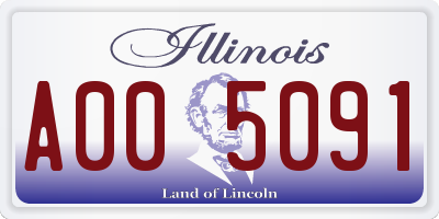 IL license plate A005091