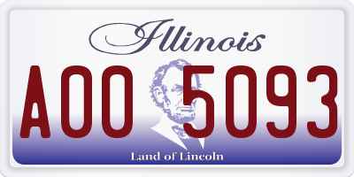 IL license plate A005093