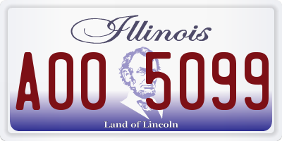 IL license plate A005099