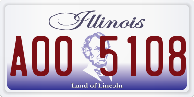 IL license plate A005108