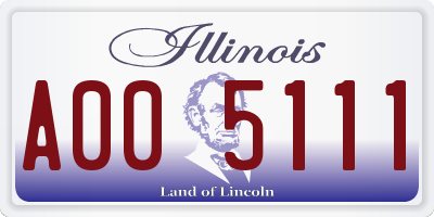 IL license plate A005111