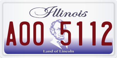 IL license plate A005112