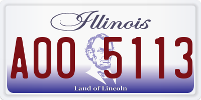 IL license plate A005113