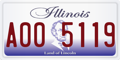 IL license plate A005119