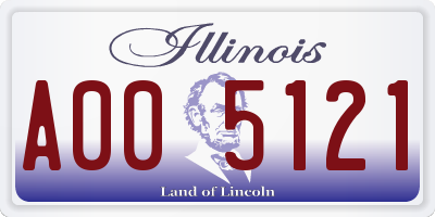 IL license plate A005121