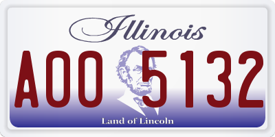 IL license plate A005132