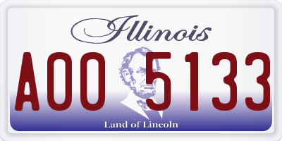 IL license plate A005133