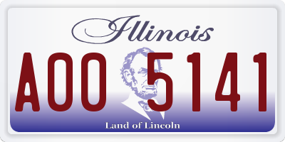 IL license plate A005141