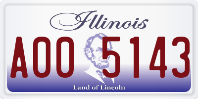 IL license plate A005143