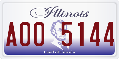 IL license plate A005144