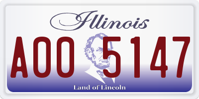 IL license plate A005147