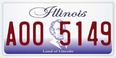 IL license plate A005149