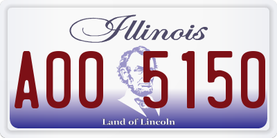 IL license plate A005150
