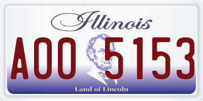 IL license plate A005153