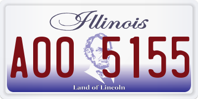 IL license plate A005155