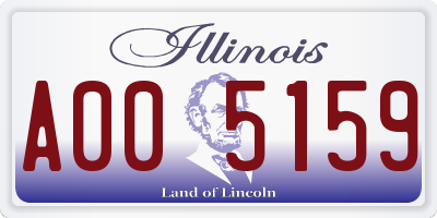 IL license plate A005159