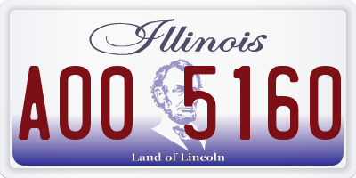 IL license plate A005160