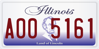 IL license plate A005161
