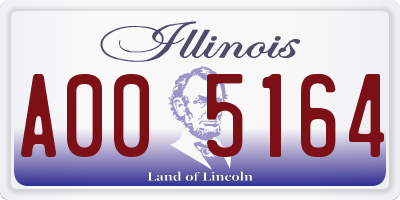 IL license plate A005164