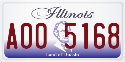 IL license plate A005168