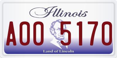 IL license plate A005170