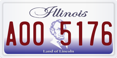 IL license plate A005176