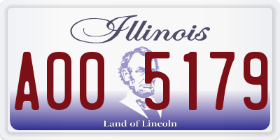 IL license plate A005179