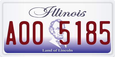 IL license plate A005185