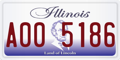 IL license plate A005186