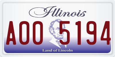 IL license plate A005194