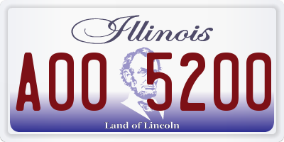 IL license plate A005200