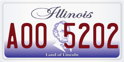 IL license plate A005202