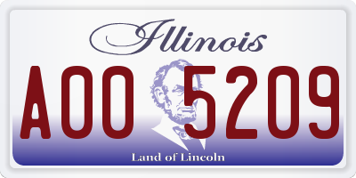 IL license plate A005209