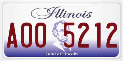 IL license plate A005212