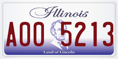 IL license plate A005213