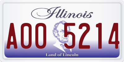 IL license plate A005214