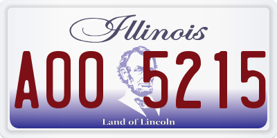 IL license plate A005215