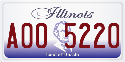 IL license plate A005220