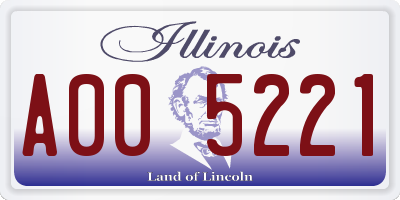 IL license plate A005221