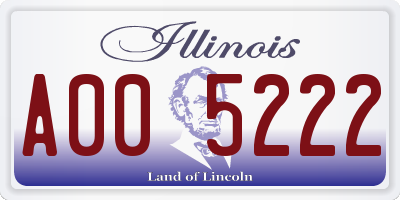 IL license plate A005222