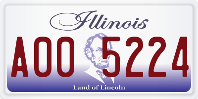 IL license plate A005224