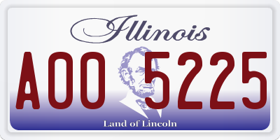 IL license plate A005225