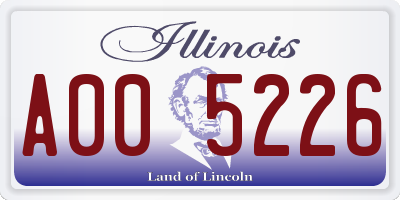 IL license plate A005226