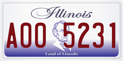IL license plate A005231