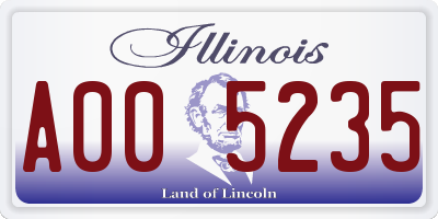 IL license plate A005235